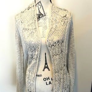 OPEN FRONT KNIT CARDIGAN